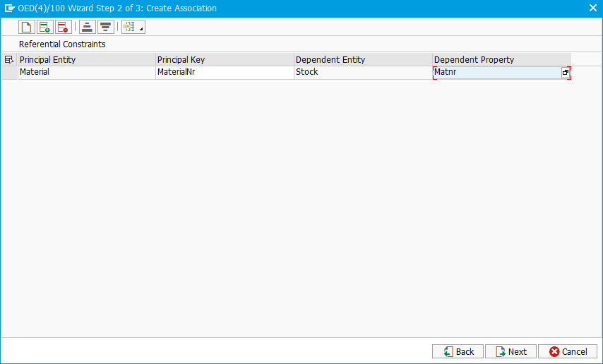 Create Association Wizard 2/3